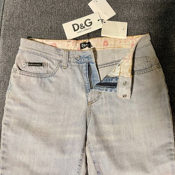 NWT VTG Jeans DOLCE & GABBANA D&G Light Blue Bootkut - Picture 9 of 11